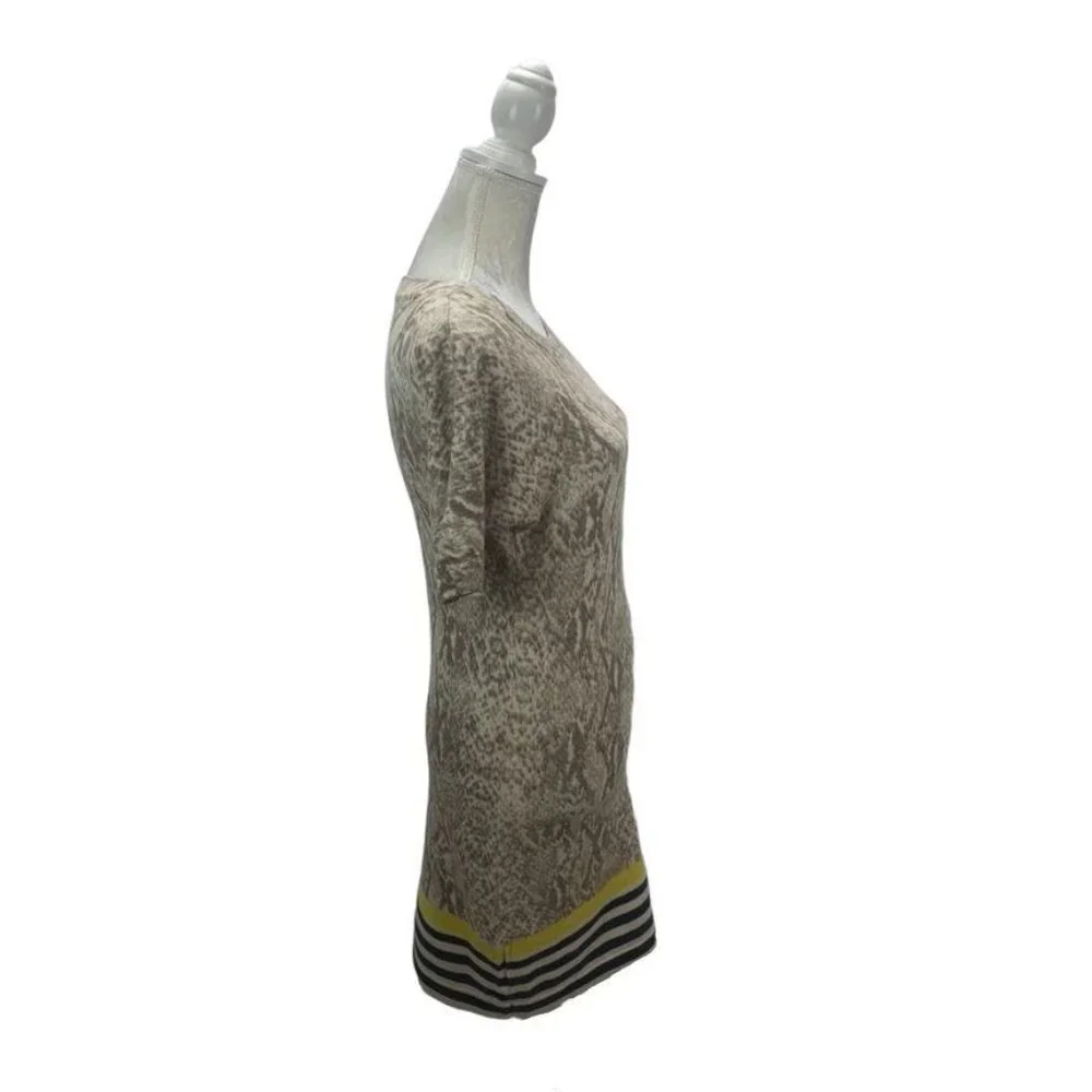 LOFT‎ Bodycon Sweater Dress Merino Wool Snake Print